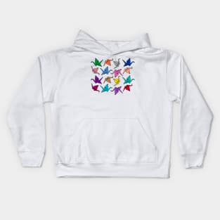 Origami Cranes Colorful Palette Kids Hoodie